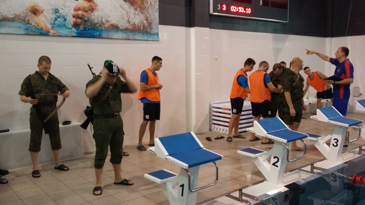 Участие филиала в открытом чемпионате по военно-прикладным видам спорта (военно-прикладное плаванье)